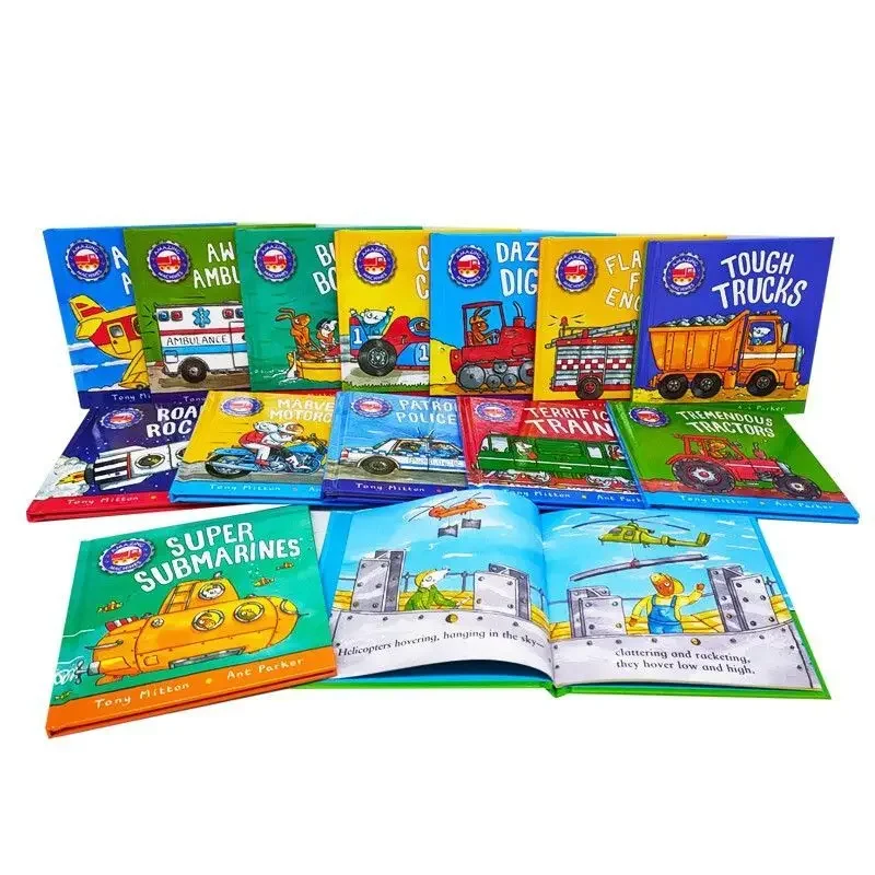 14 Books/set Amazing Machine:Big Truckload of Fun English Story Book Help Child Be Reader Early Education English Book