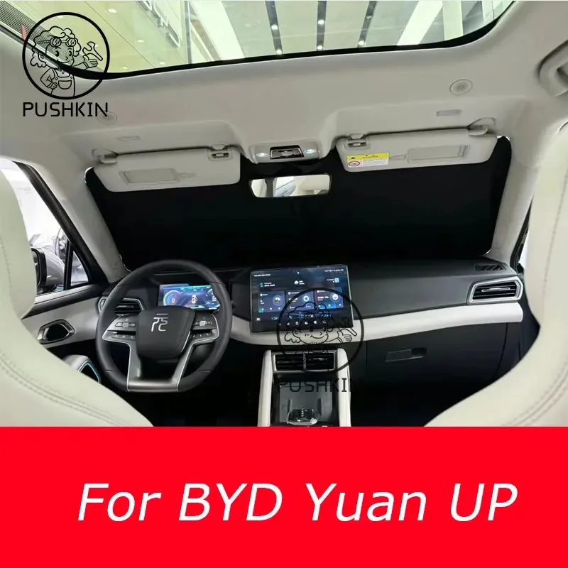 Para BYD Yuan UP Yuan Pro2024, parasol negro completo para coche, ventana lateral, cortinas de privacidad, protector solar delantero y trasero, protector solar de aislamiento térmico