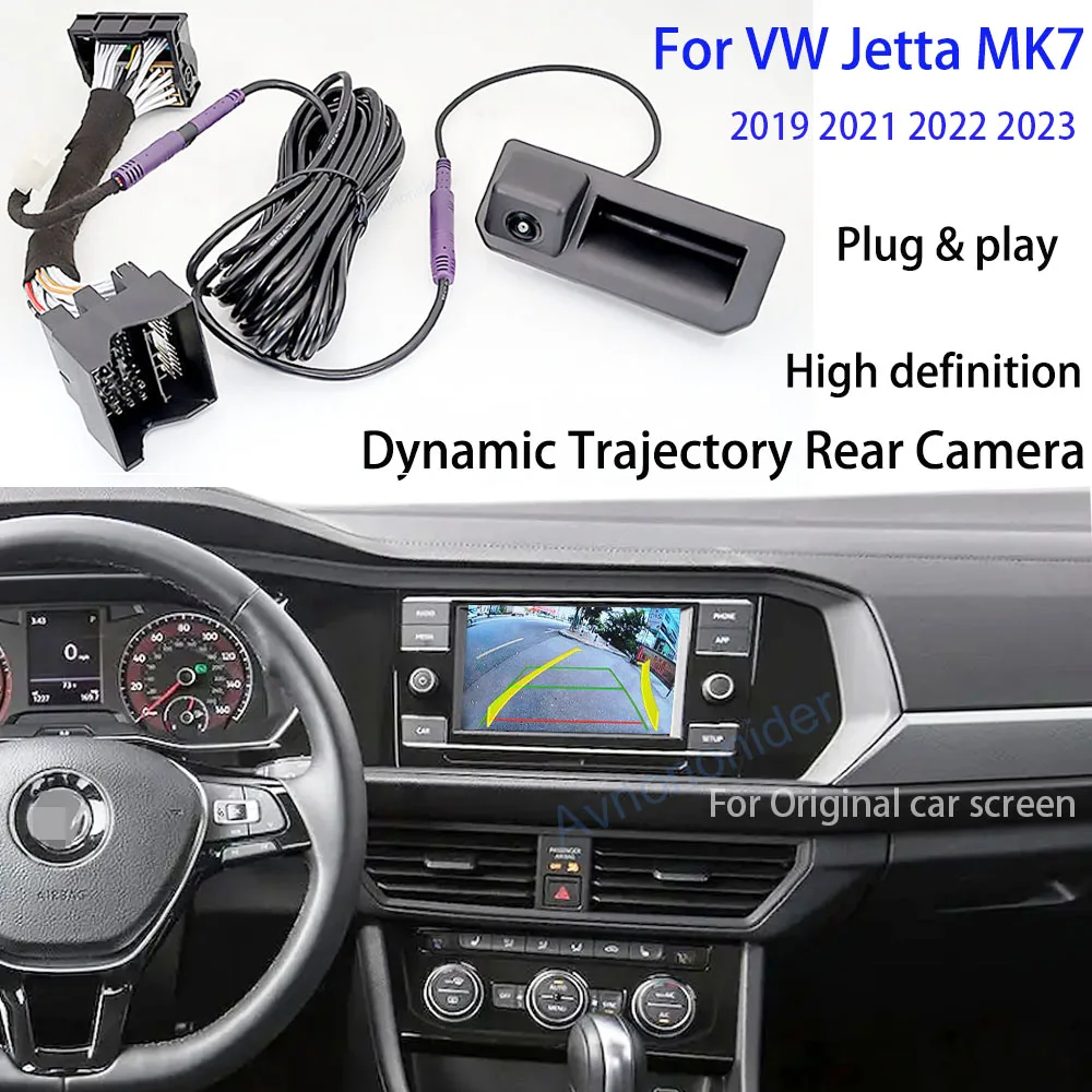 

Canbus Dynamic Trajectory Rear view Camera For Volkswagen Jetta MK7 2019 2021 2022 2023 (not fit 2020) Work With MIB2 NAV Unit