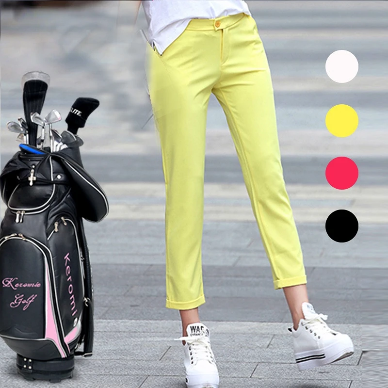 Ms summer new golf trousers casual elastic quick-drying cultivate one\'s morality nine minutes of pants