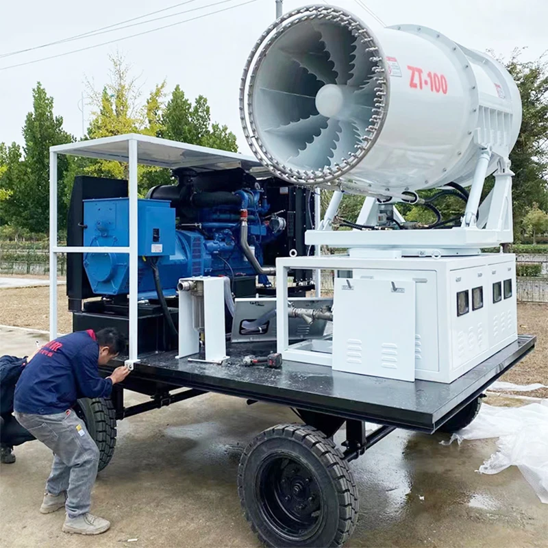 Hot Product Mobile Water Pump 100m Hand-pushed Automatic Remote Fog Cannon Machine Sprayers Spray Pump Agricultural