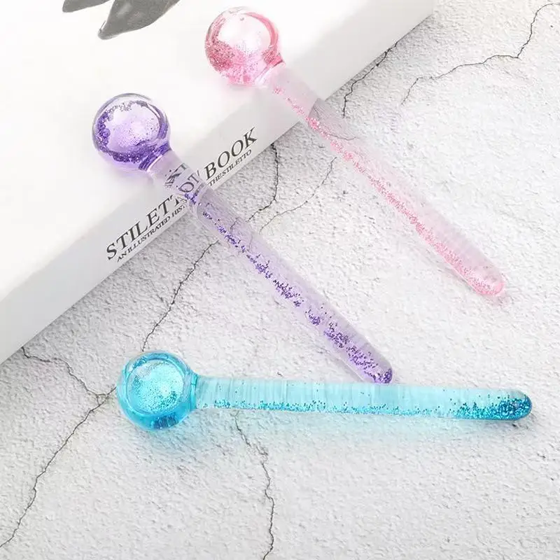 Facial Cooling Globe Ice Roller Massager 1Pcs Lightweight Portable Tool for Travel Home Spa Skincare Beauty Routine