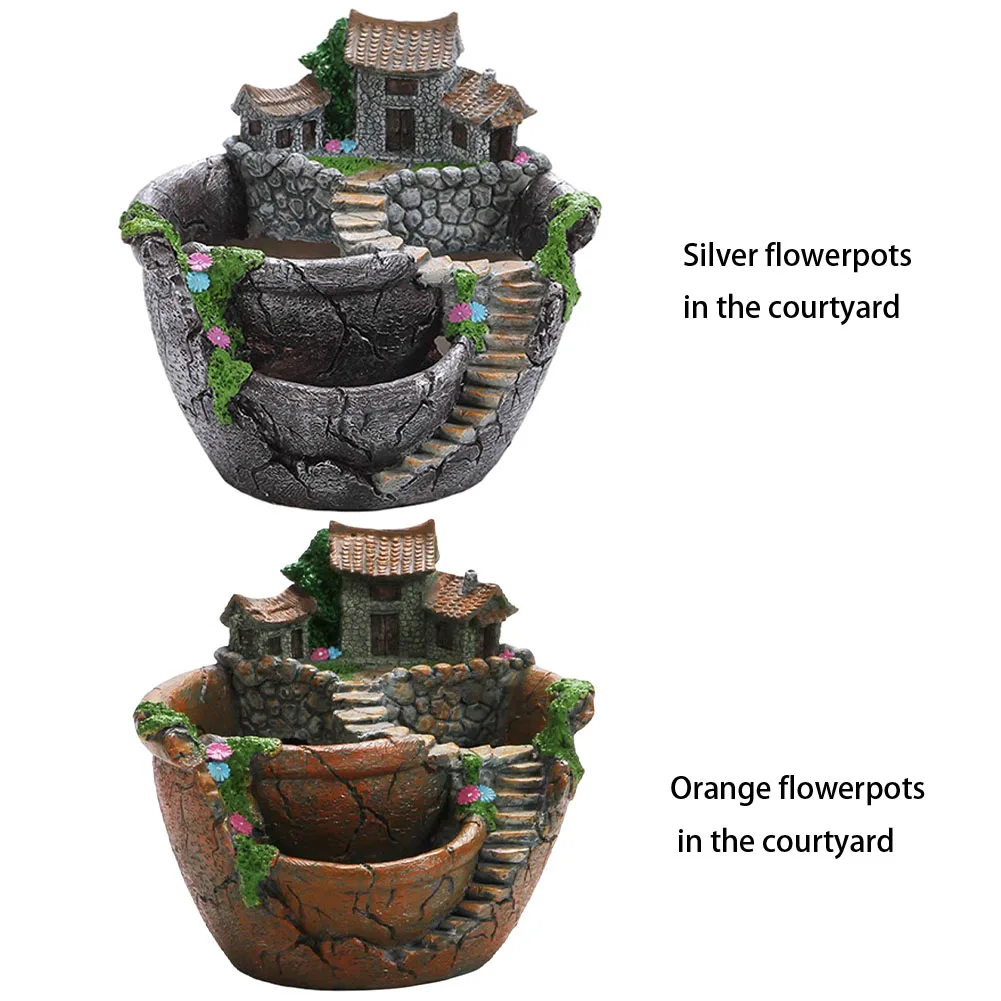 

Горшок для суккулентов, горшок для бонсай «сделай сам», декоративный маленький держатель для растений, многофункциональный горшок для цветов в форме вата для трав, кактуса, суккулента