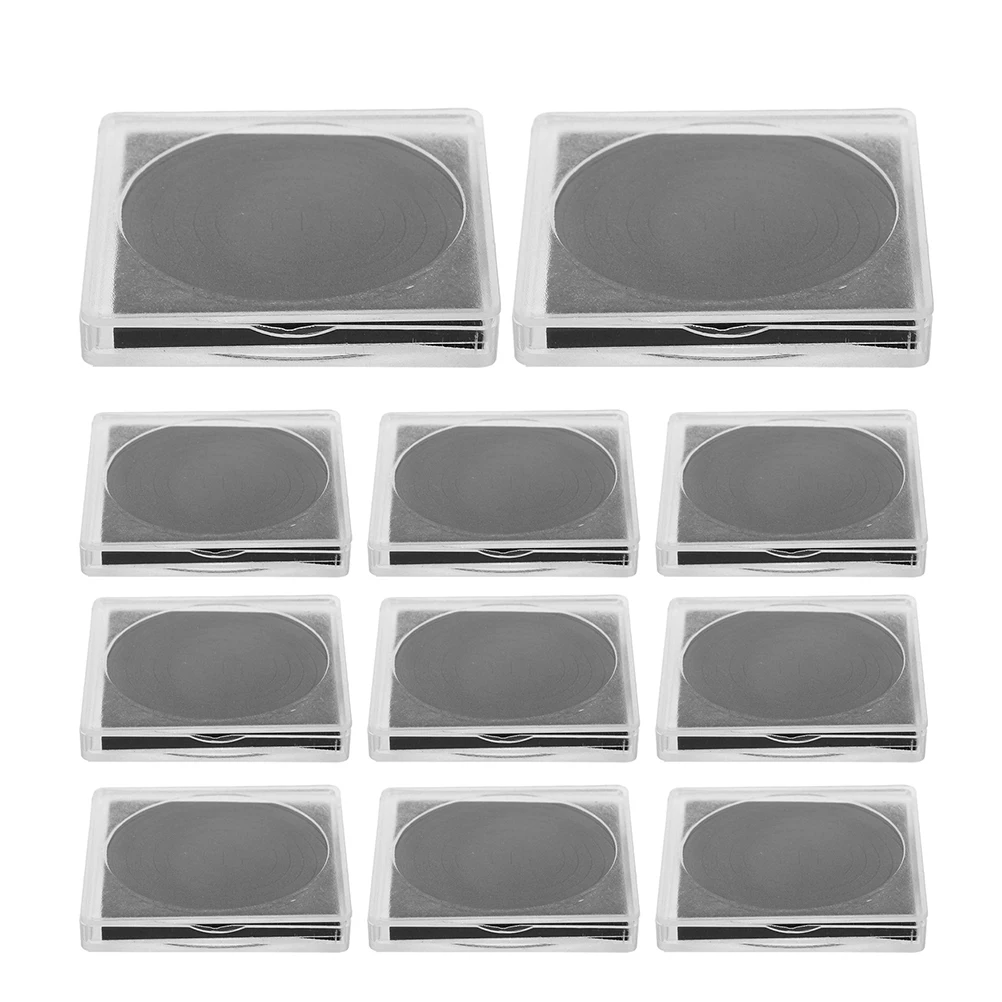 

25pcs Coin Collection Box Plastic Coin Holder Storage Display Case Clear Compact Square Multifunctional Ideal for Coins Small