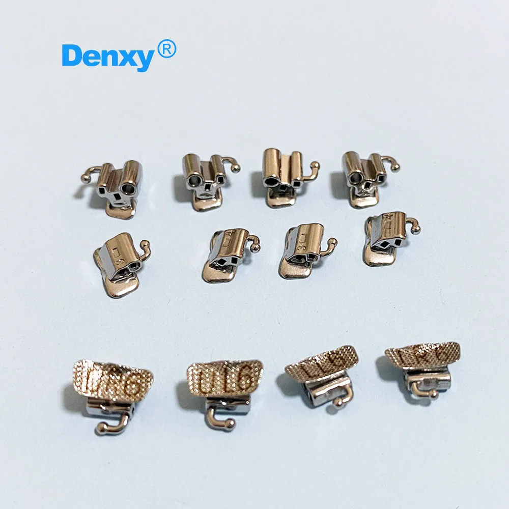DENXY 10 Sets Kieferorthopädische Bukkalröhrchen U3L2 Roth 022 1. Molar Bukkalröhrchen Klebbare Röhrchen 6 Zähne Zahnspangen – Detail 6