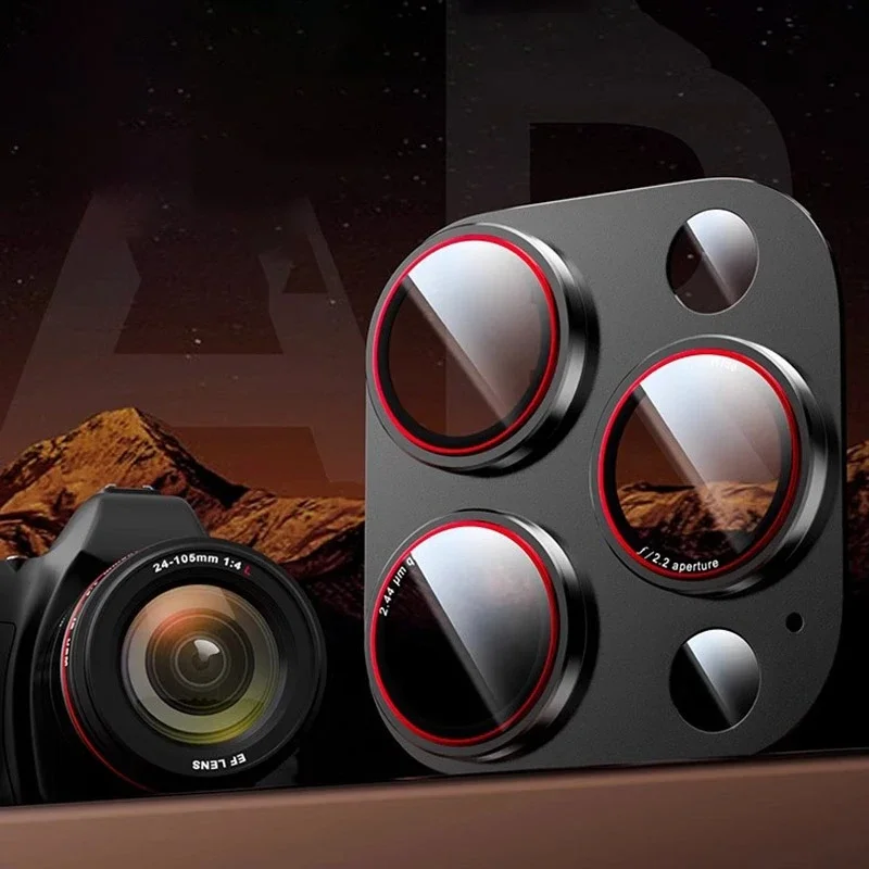 Optik Pro Lens Protection For iPhone 17 Pro Max 14Pro 15Pro 16 Pro Max Plus AR Tempered Glass Camera Lens Protector Cap Two-tone