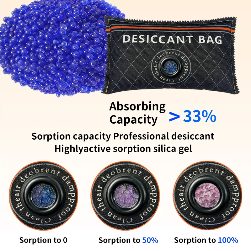 Car Dehumidifier Large Dry Bag Reusable Silica Gel Moisture Absorber Multifunction Silica Gel/Mineral for Wardrobe Shoe Cabinet