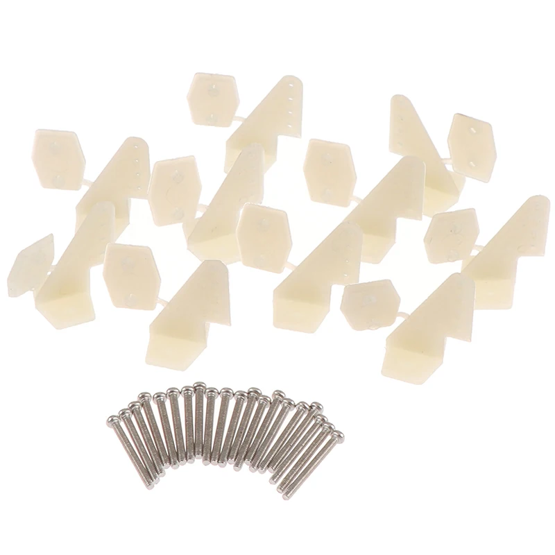 10Sets DIY Nylon Control Horns 4 Holes W13xL18xH25mm With Screws For RC Model Airplane Parts KT Aeromodelling