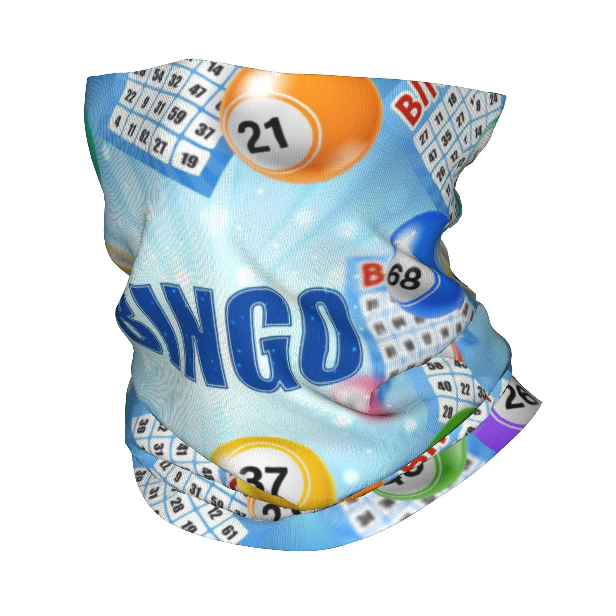 Bingo Queen Bingo Player Paper Game Bandana Neck Gaiter UV Protection Face Scarf Cover Women Men  Headband Tube Balaclava