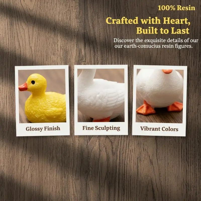 5Pcs Mini Duck Ornaments Cute Tiny Duckling Models Creative Desktop Moss Micro Landscape Decor