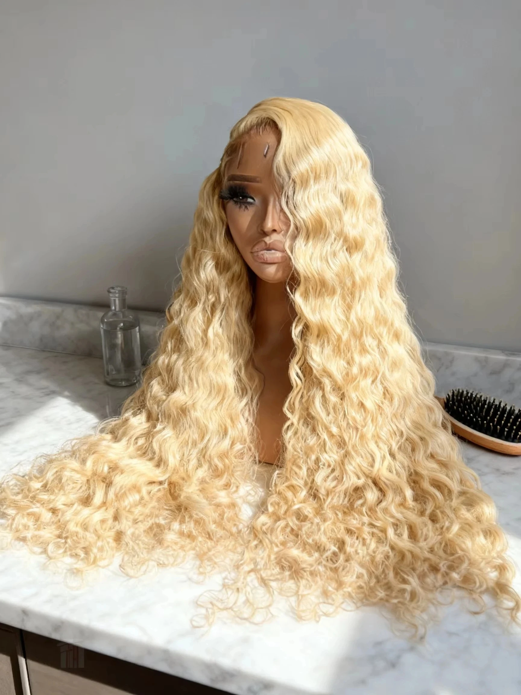 30 Inch 613 Loose Deep Wave 13x4 Lace Frontal Wigs Human Hair Curly Vietnamese Honey Blonde Water Wave 13x6 Lace Front Wigs Pre Plucked