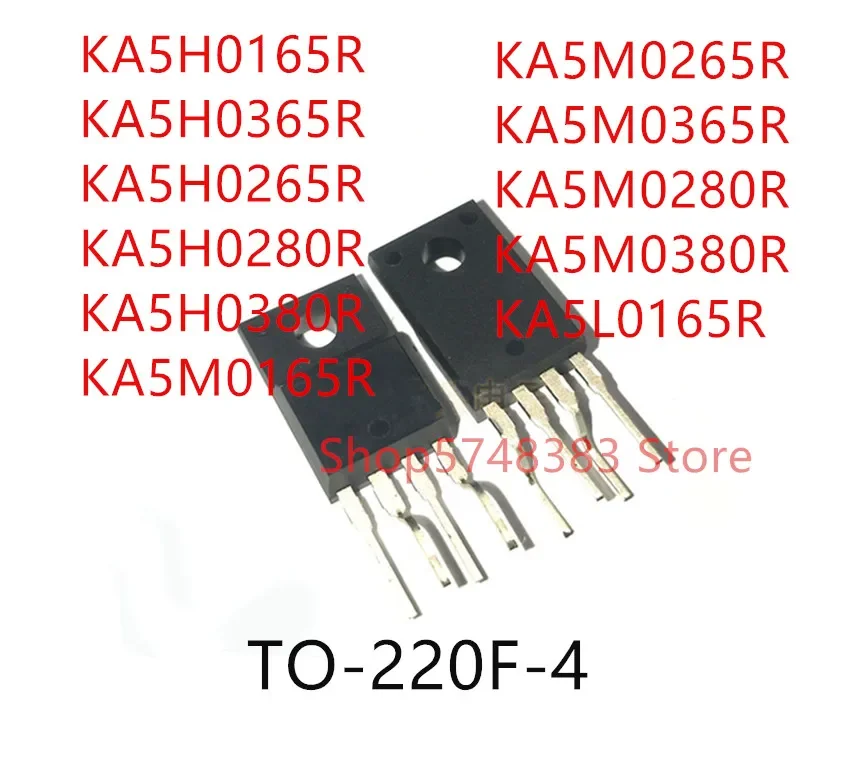 10PCS KA5H0165R KA5H0365R KA5H0265R KA5H0280R KA5H0380R KA5M0165R KA5M0265R KA5M0365R KA5M0280R KA5M0380R KA5L0165R TO-220F-4