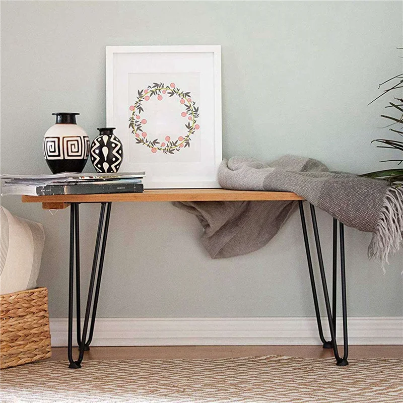 A34R 60 قطعة دبوس الشعر الساق حامي قدم طاولة القهوة المعدنية الساق قدم ل 10-12 مللي متر دبوس الشعر أرجل الطاولة DIY بها بنفسك لوازم الأثاث #1