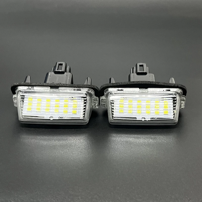 2PC White LED Car License Plate Light Bulbs Auto Accessories For Toyota Camry Corolla Prius Verso Yaris Ractis