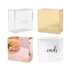 Large Acrylic Card Box DIY Large Envelope Gift Card Box Acrylic Wedding Money Box for Anniversary Shower Birthday Decorations