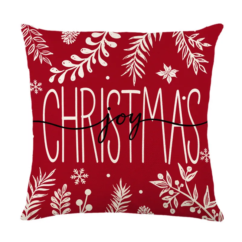 2026 Merry Christmas Cushion Cover Lovely Santa Claus Penguin Deer Print for Sofa Bed Chair Christmas Home Decor Christmas Gift
