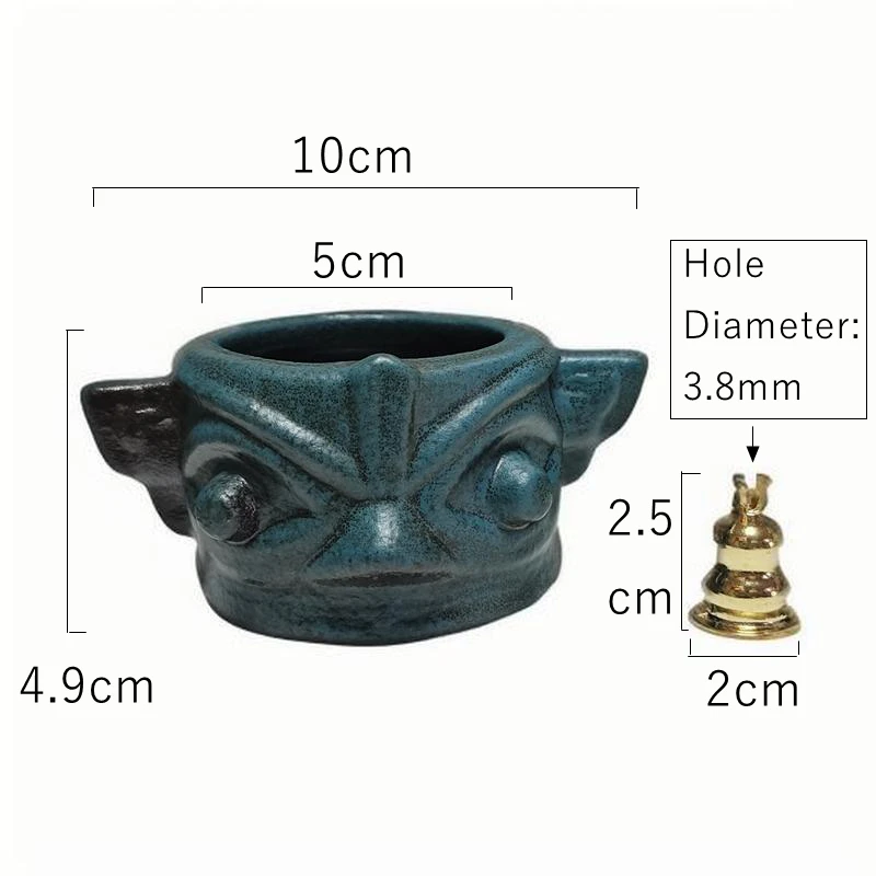 Sanxingdui Design Ceramic Incense Burner Holder with Alloy Stick, Aroma Ash Catcher Decoration Aromatherapy Burner Plate
