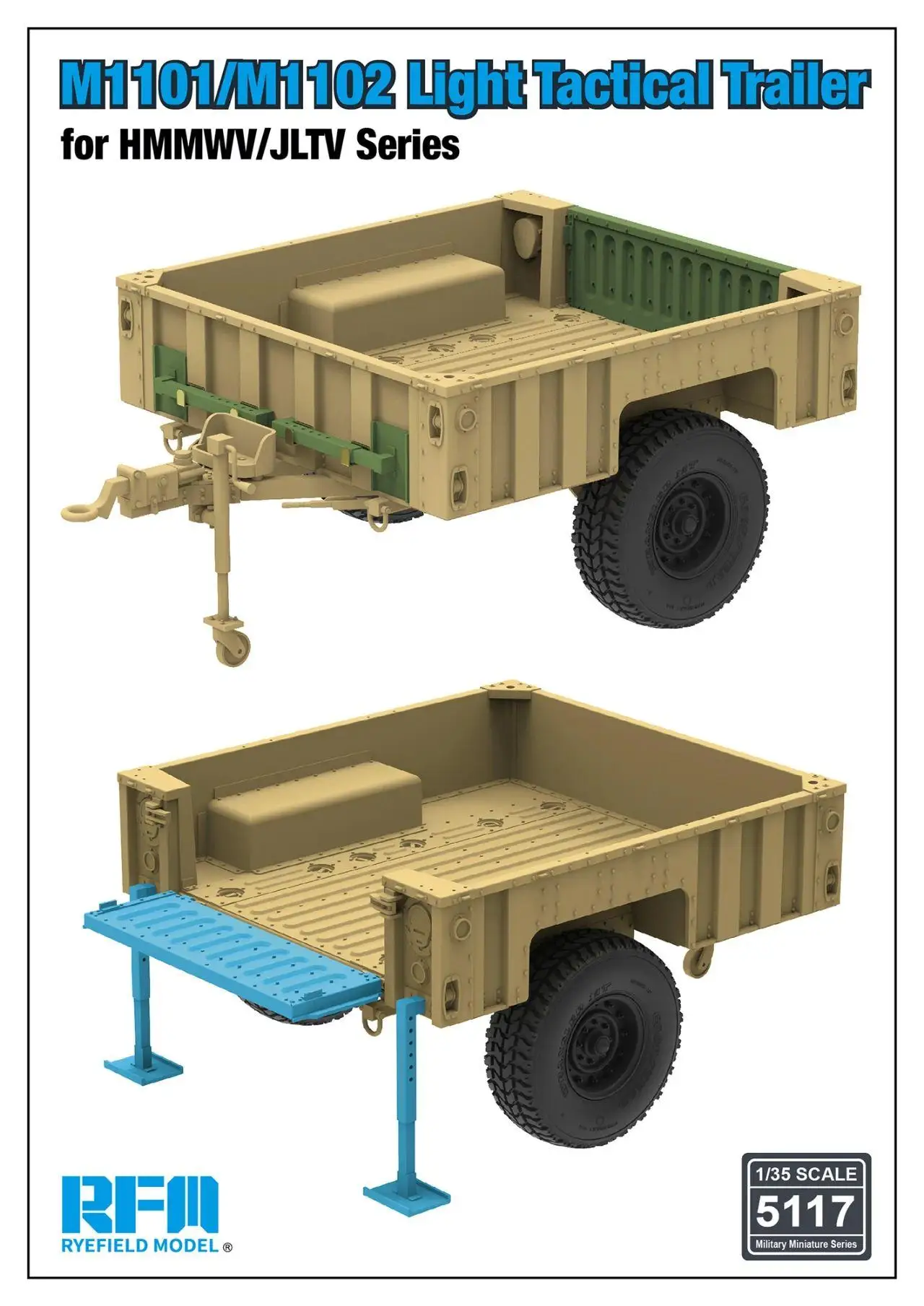 RYEFIELD 5117 1/35 Scale M1101/M1102  Tractor Suitable For JLTV And Hummer Series