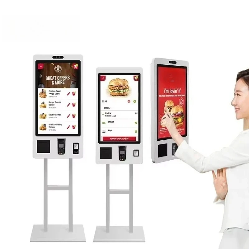 Fast Food Ordering Kiosk Streamlined Payment Kiosk Touch Screen Self-Service Kiosk POS System