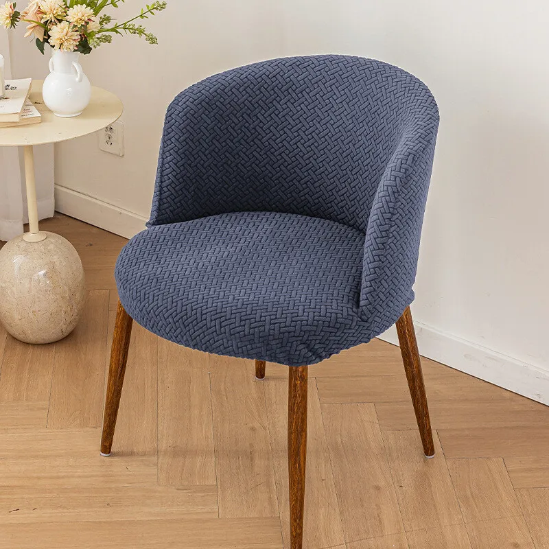 الجاكار غطاء كرسي منحني غطاء مقعد دائري حماية مرونة الغبار الطعام كرسي غطاء كرسي الغلاف ديكور المنزل #2
