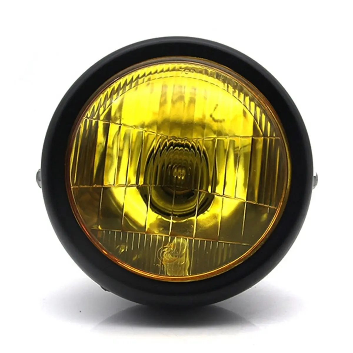 A23Z Motorcycle Black Metal Retro E4 Halogen Front Headlight for Cg125 Gn125 Cafe Racer Custom