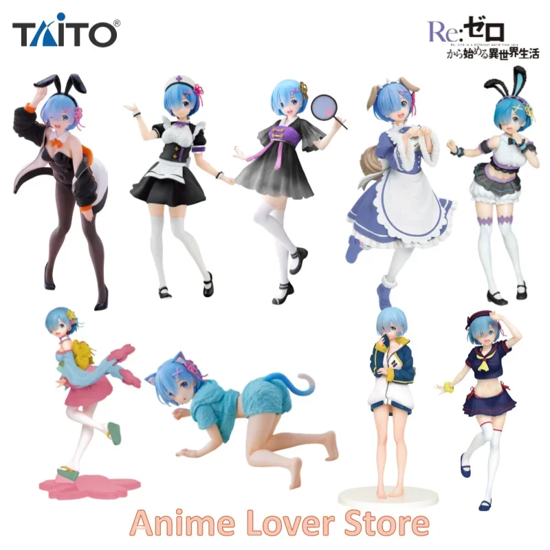 In Stock Tatio Original Re: Zero Starting Life in Another World Rem Anime Figure Toys For Kids Gift Collectible Model Ornaments