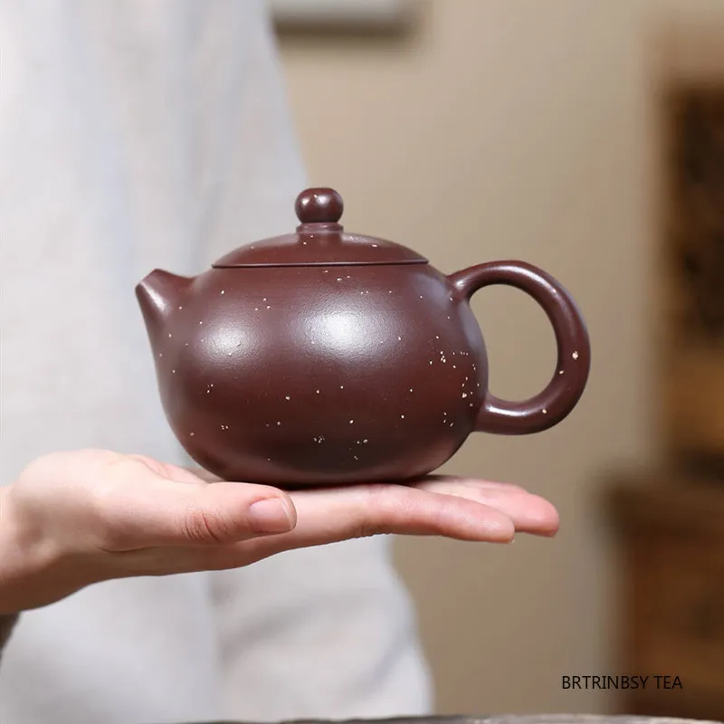 290ml Chinese Yixing Purple Clay Teapot Handmade Xishi Zisha Tea Pot Tradition Household Tea Set Beauty Tea Infuser Kettle