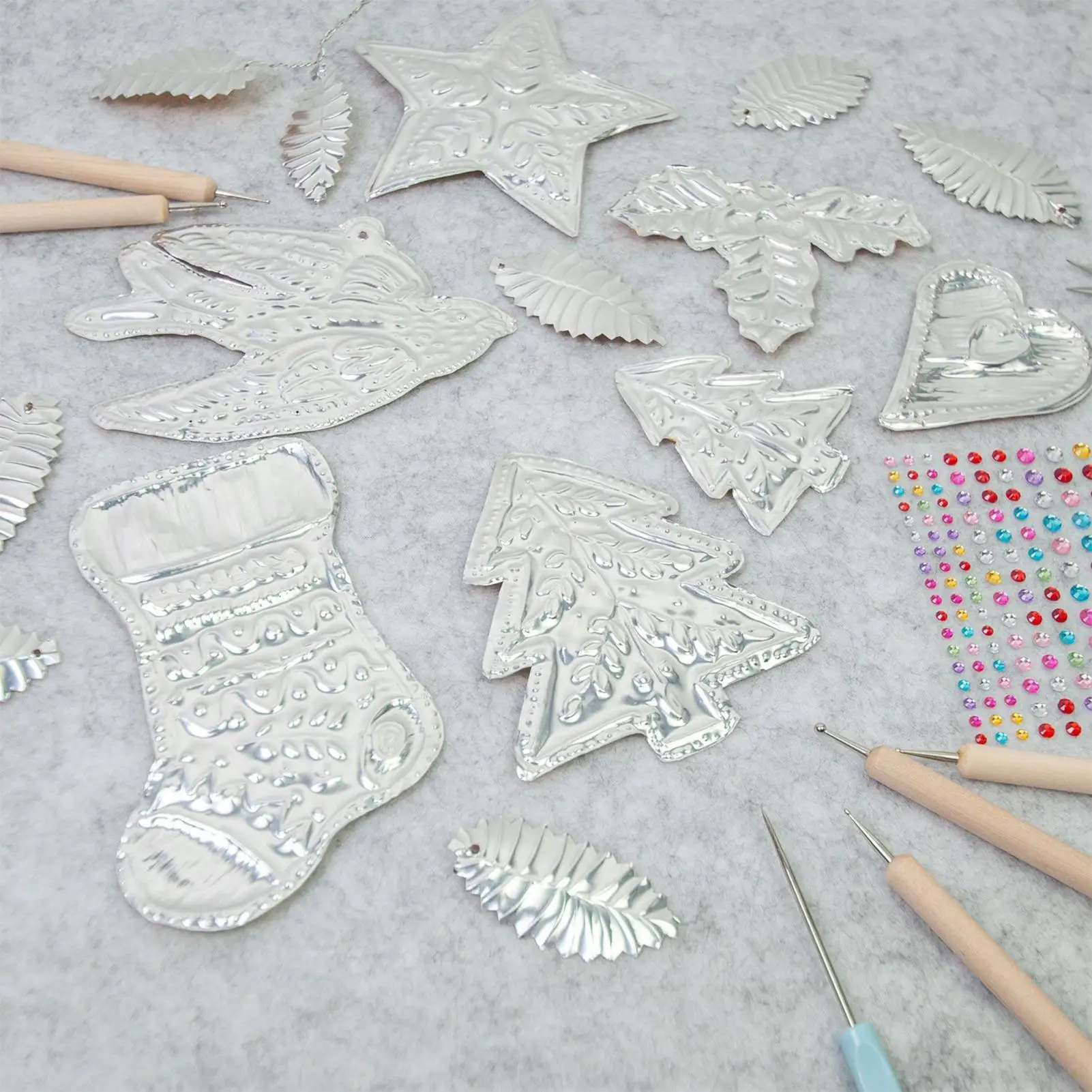 Craft Foil Handmade Foil Paper Craft Kit Silver Shimmer Gold Crafting Accessory For Kids Adults Engraving Painting Art Projects