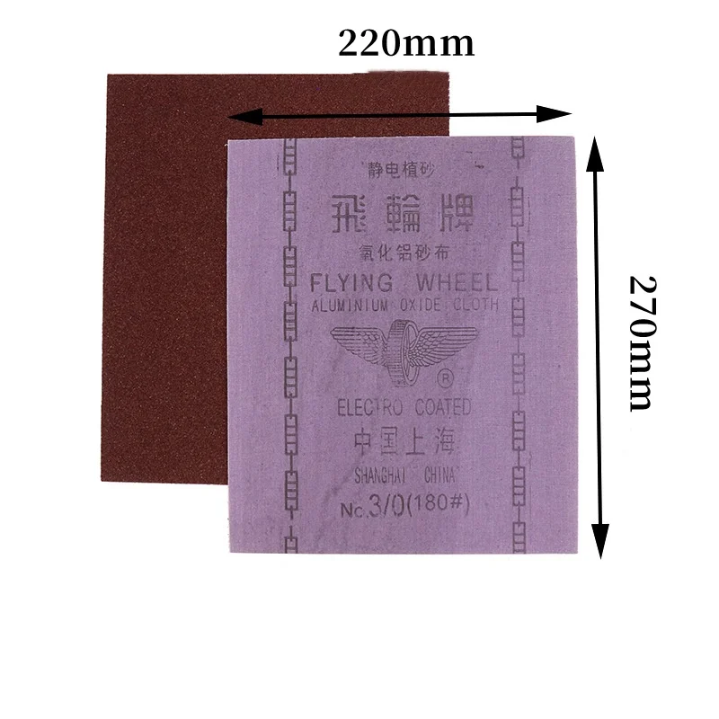 46~240 Grit Sandpaper Dry Sand Paper Alumina Abrasive Cloth For Wood Metal Abrasive Plastic Polshing Tool
