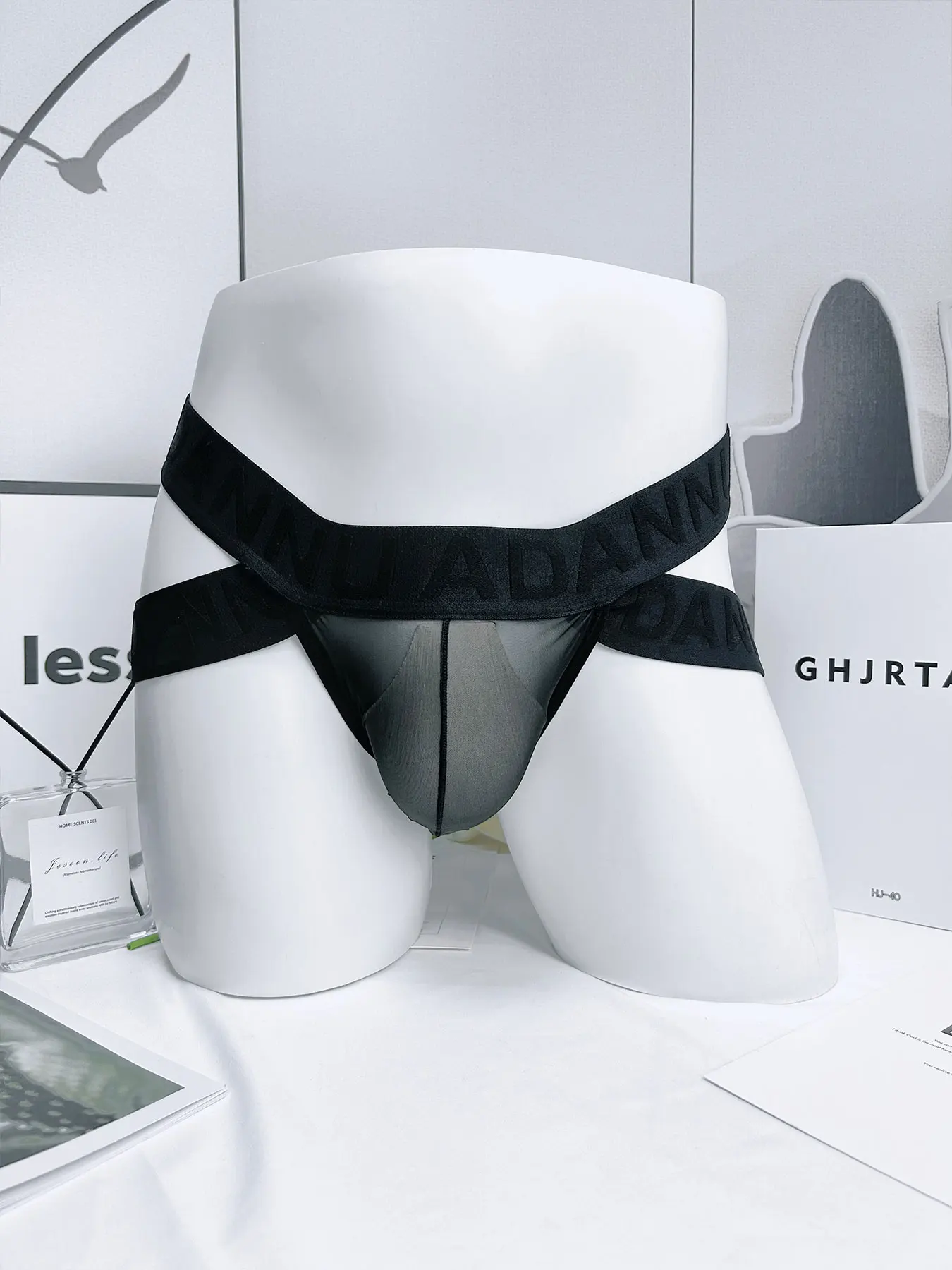 

Прозрачное мужское полое нижнее белье, дышащие быстросохнущие мужские трусы, U-образные выпуклые трусы, сексуальные мужские трусы с низкой талией, модные