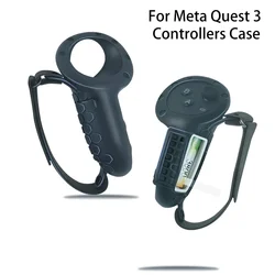 Cubierta protectora de silicona para controlador de batería, funda extraíble para auriculares Meta Quest 3 VR