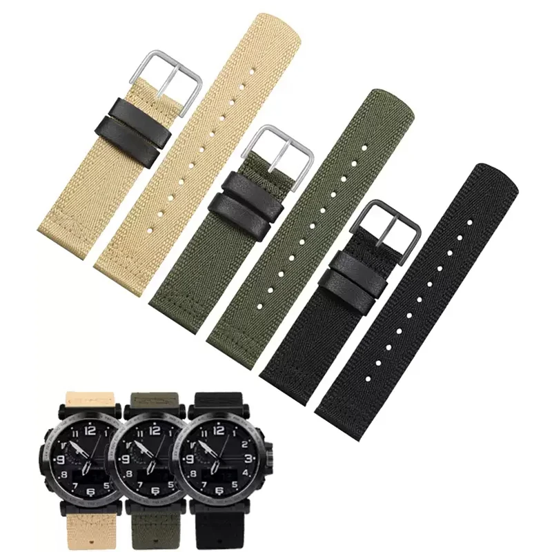 

Watch Band For Casio PRG-600YB PRG-650 PRW-6600 GA2000 Strap Waterproof Wristwatch Band Bracelet Nylon Green Khaki Black 24mm