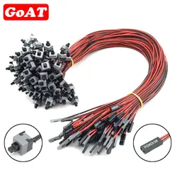 10pcs/lot Power Button Switch Cable for PC Switches Reset Computer Power Momentary Automatically Reset Push Button SW