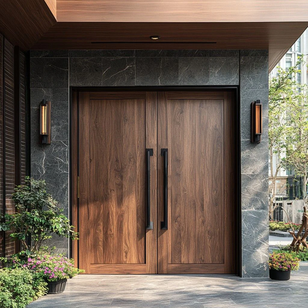 Front DoorModern Anti-Theft Security Door Steel Exterior Entry Door Finished Surface For Villa Household Outdoor Use-Wholesale A