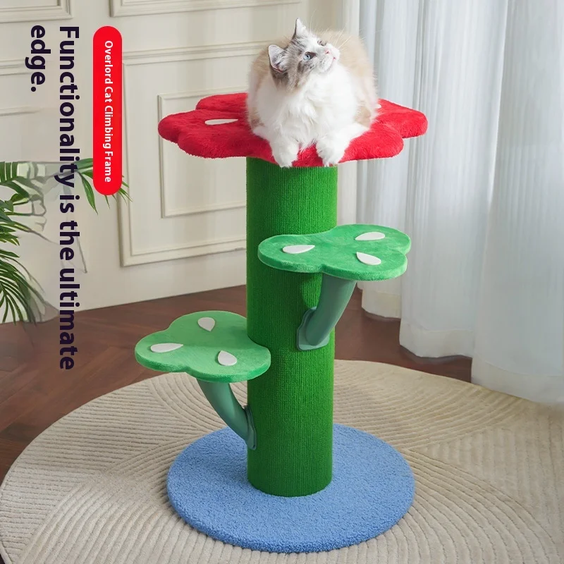 

Flower Cat Tree Multi-Level Large Tower Sisal Scratching Posts Jump Platform Plush Condo Pet Furniture for Indoor Cats
