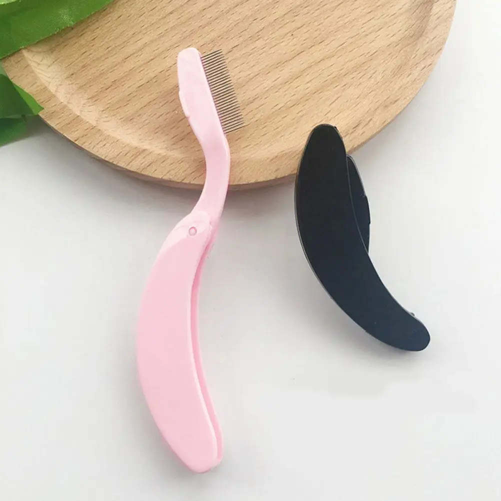 6Pcs Folding Eyelash Combs Stainless Steel Eyebrow Brushes Brow Combs Eyelash Grooming Tools Brow Comb Eyebrow Brush