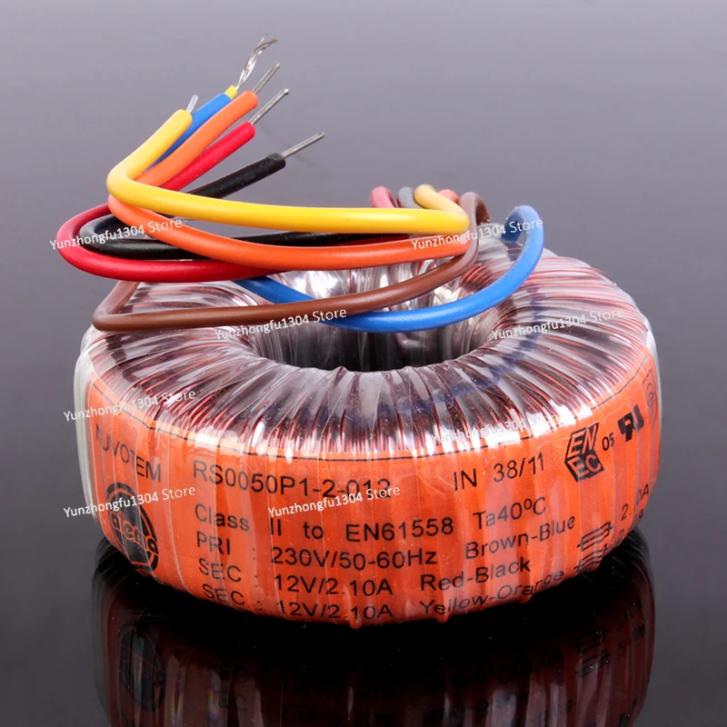 

50W double 6V 9V 12V 15V 18V 25V ring transformer new imported power amplifier front-stage fever ring transformer 50VA