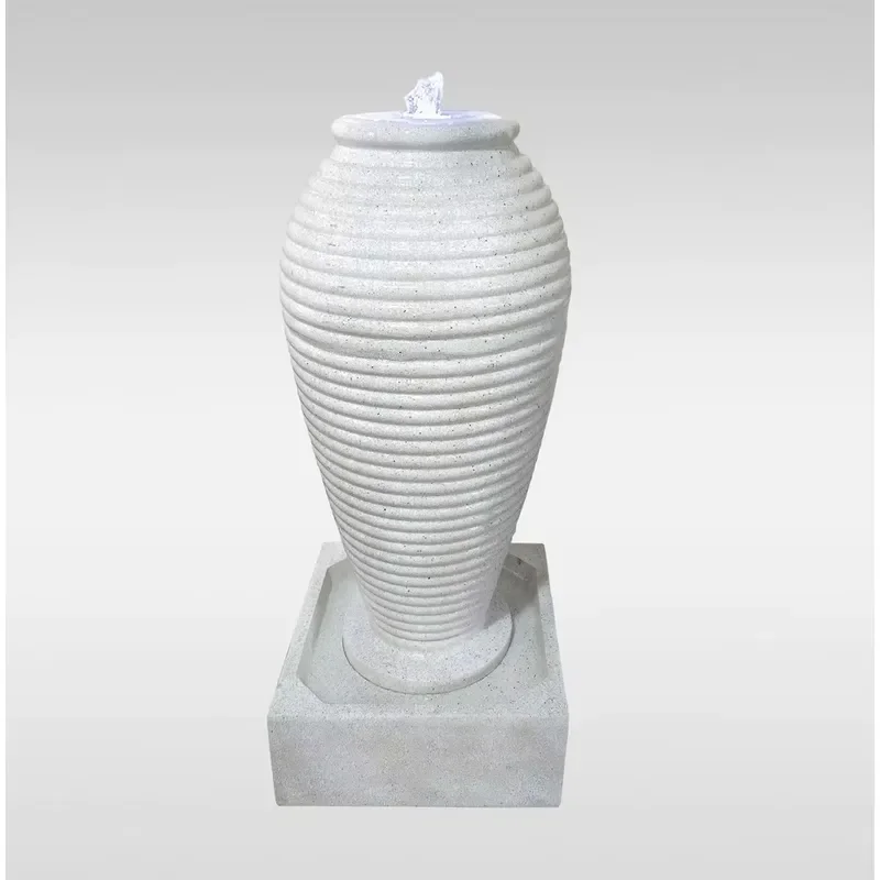 Resin Fountain for Home Garden Decoration with Led Light Electrical Operated for Outdoor