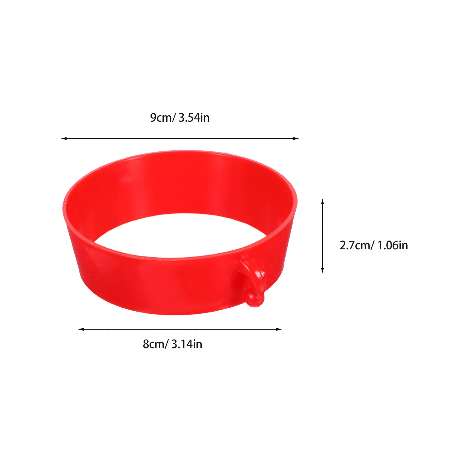 20Pcs Traffic Cone Chain Collar Heavy Duty Plastic Connector Red Hook Adjustable Parking Barrier Chain Construction Safety Cone
