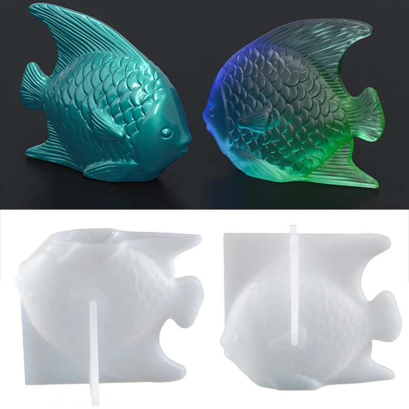 Niedliche Fisch-Silikonformen, Tiere, Seifenformen, 3D-Harzform für DIY-Anhänger, Wohnzimmer, Heimbüro, Dekor für