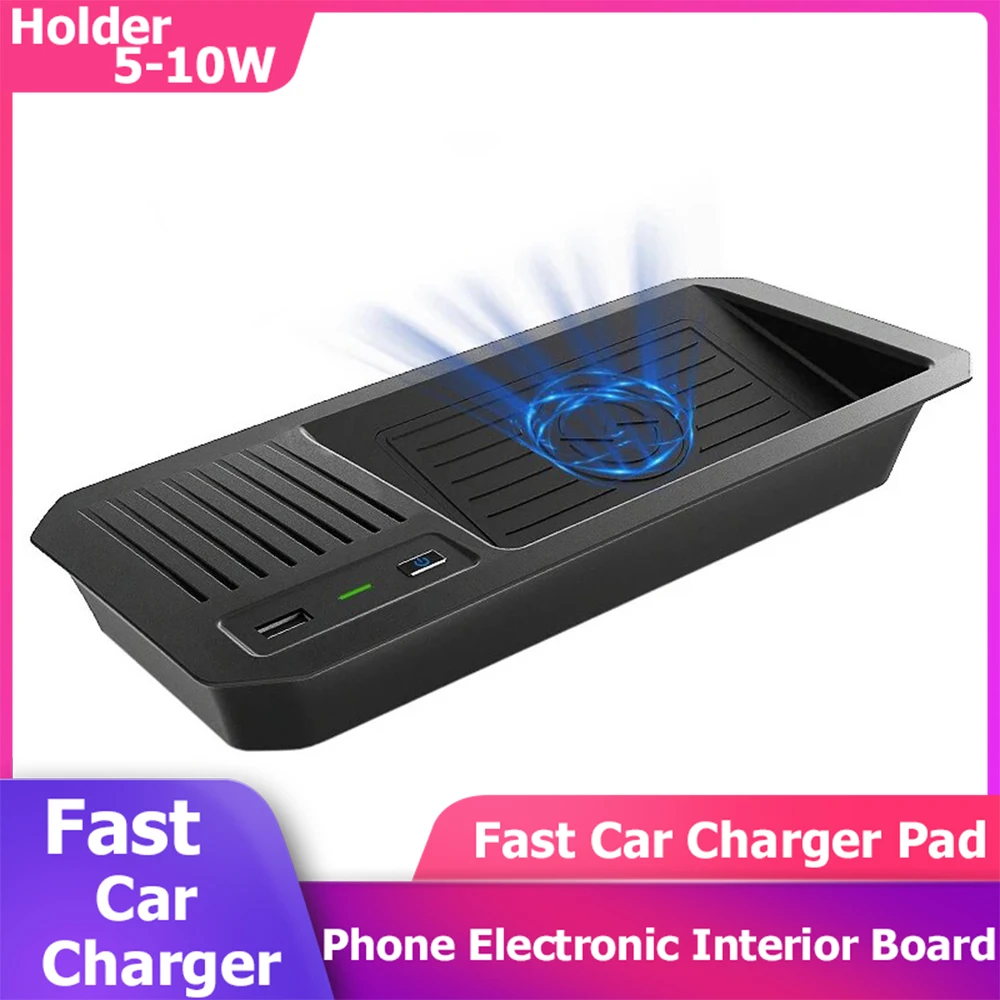 

Plate Center Console Adapter Charger 15w Holder Fast Accessories Pad Car Wireless Charging Interface For Toyota Tundra 2022-2024