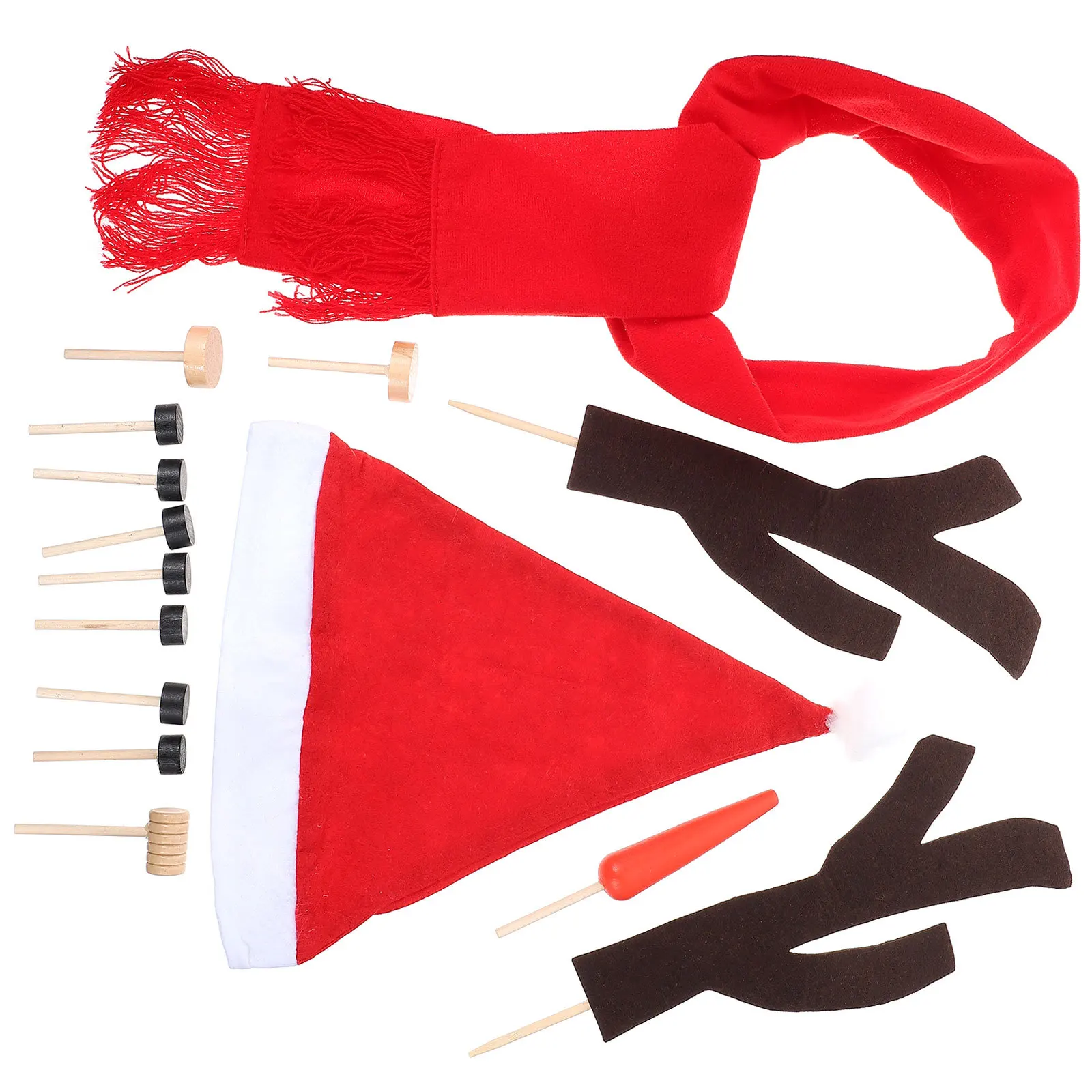

1 Set Snowman Dressing Props Christmas Diy Accessories Reusable Snowman Making Kit Xmas Decor Festival Diy Supplies Kids Outdoor