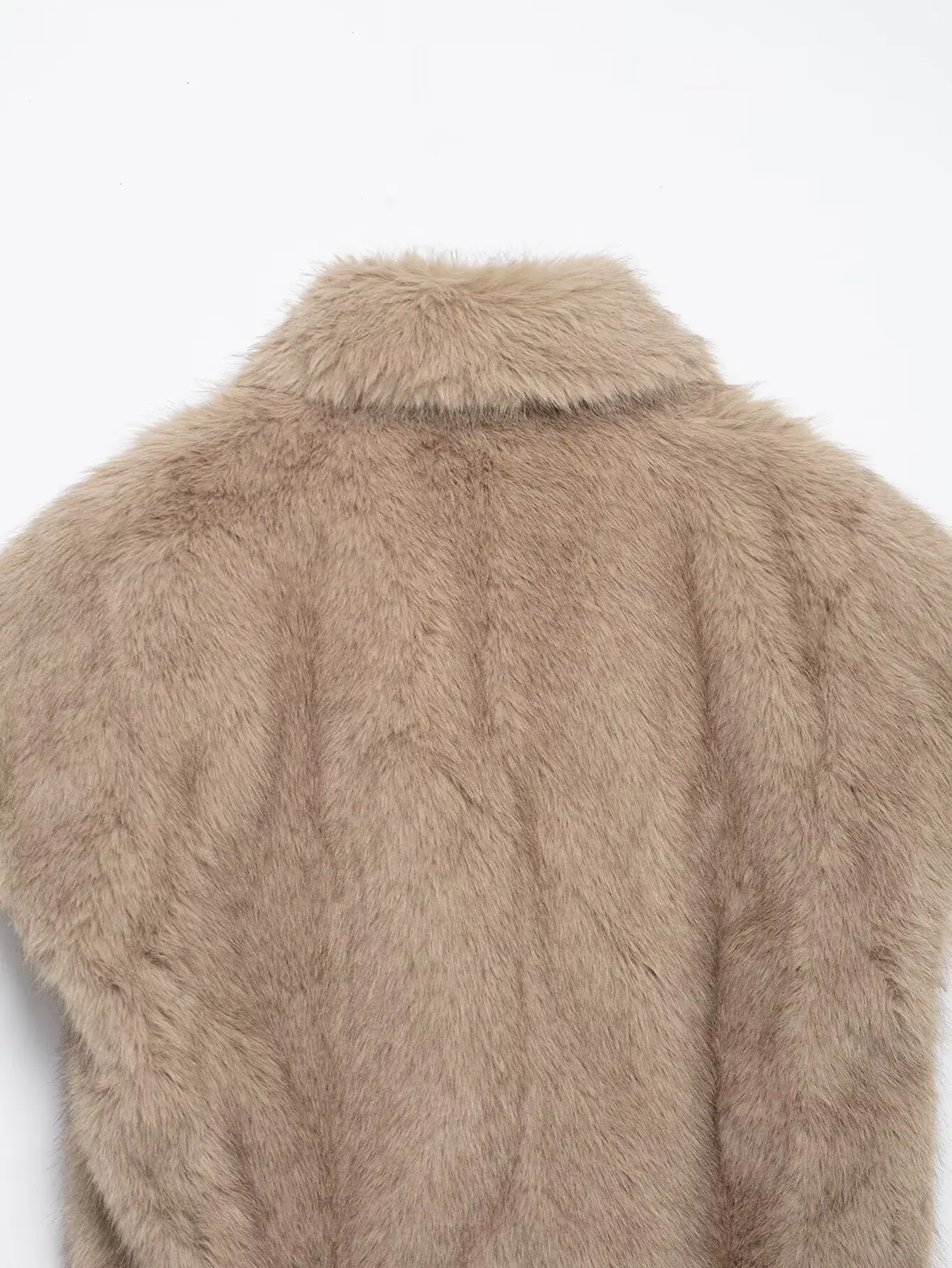 Damska bluzka bez rękawów z efektem sztucznego futra na jesień/zimę, nowa, limitowana edycja, styl super street, odzież na głowę, kamizelka bez rękawów.