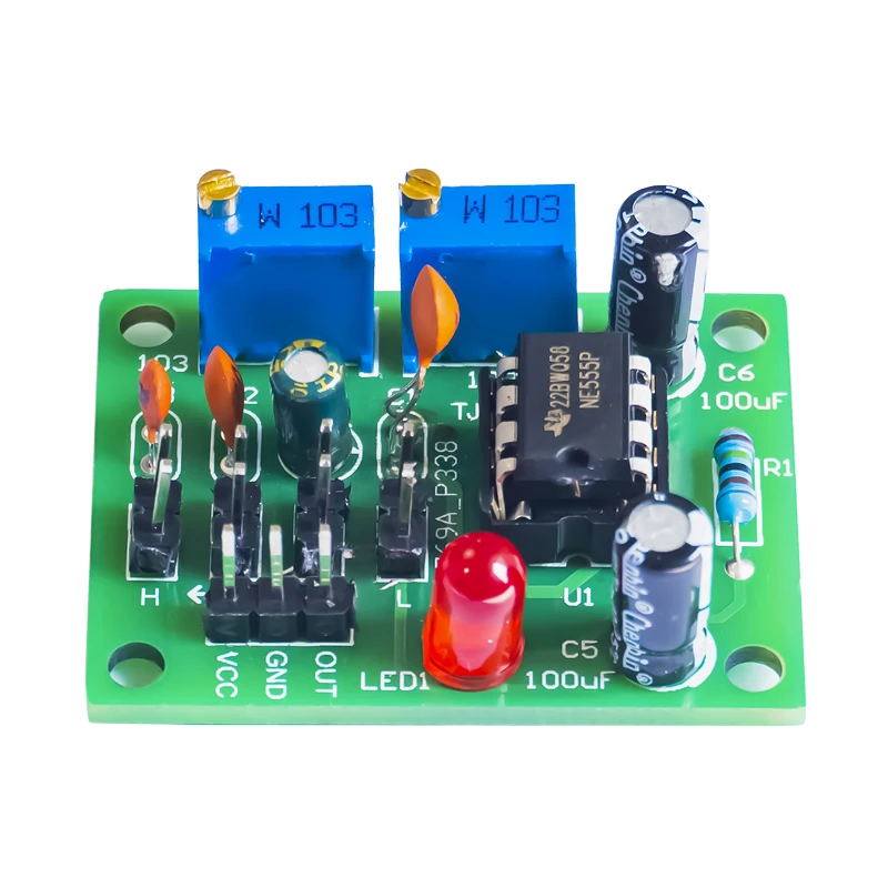 DIY NE555 Pulse Adjustable Generator Kit Square Wave Rectangular Wave Car Run Meter Soldering Loose Parts