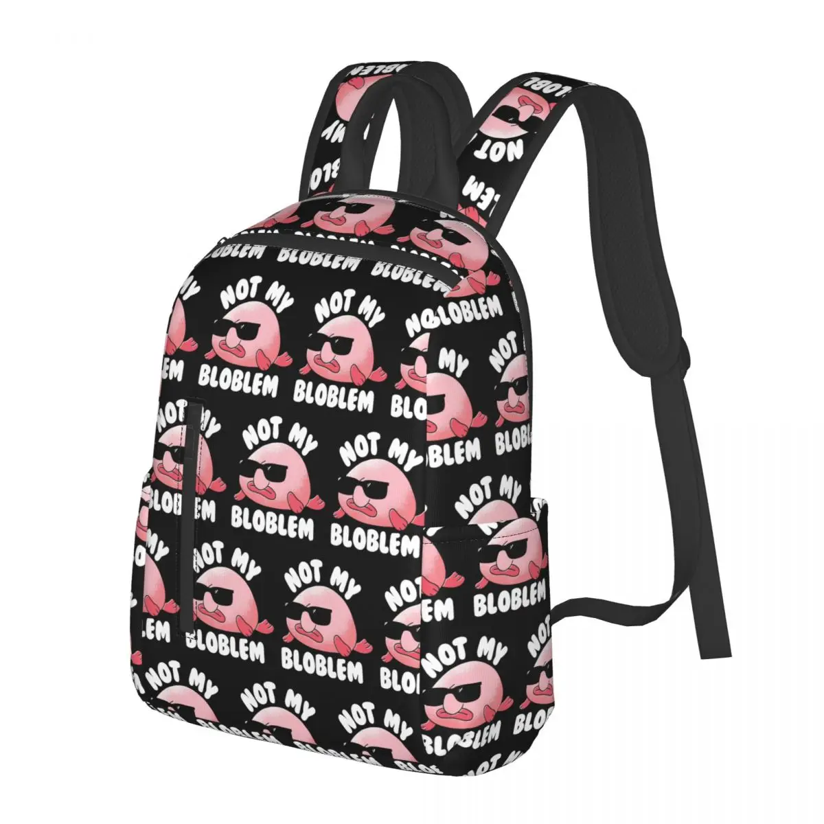 

Blobfish Not My Bloblem Not My Problem Student Backpack School Bag Hiking Travel Daypack for Men Women Bookbag Shoulder Bags
