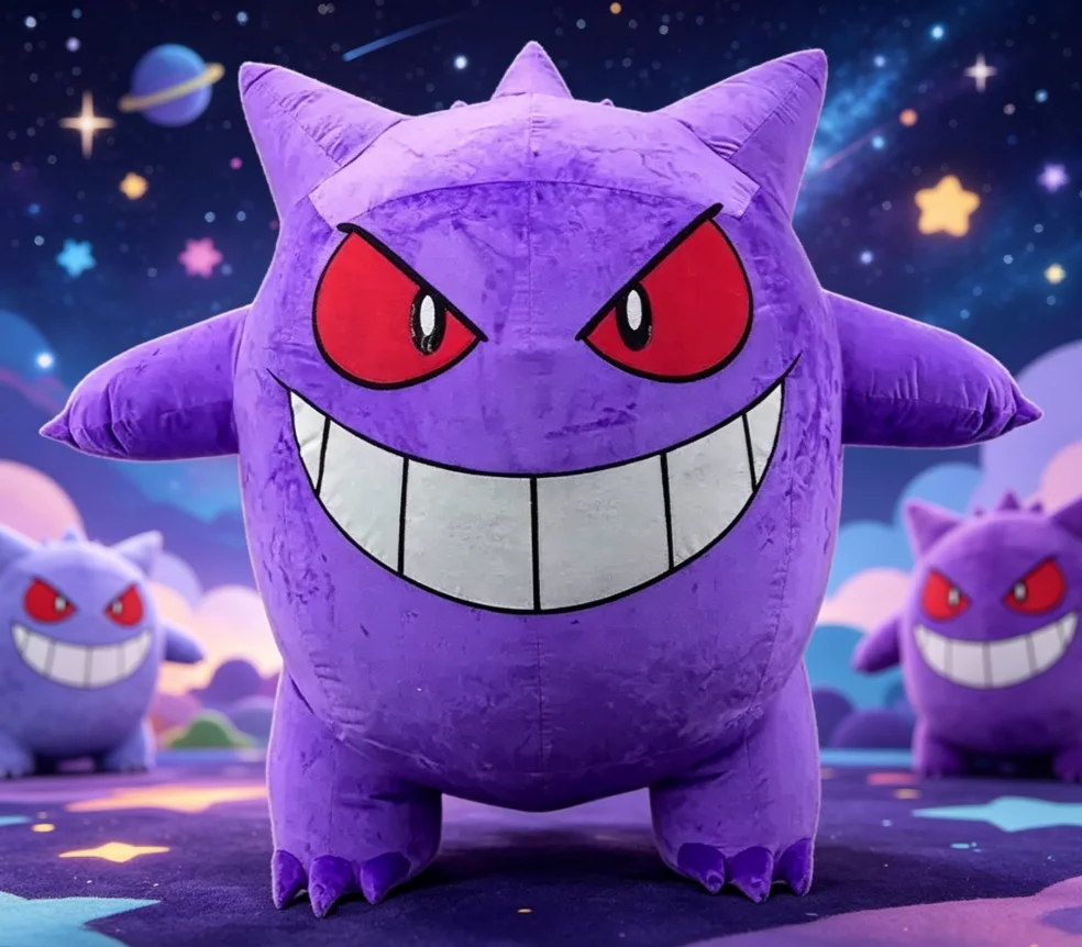 Giant Inflatable Gengar Mascot Costume Purple Monster Blow Up Suits Halloween Carnival Fancy Party Outfits