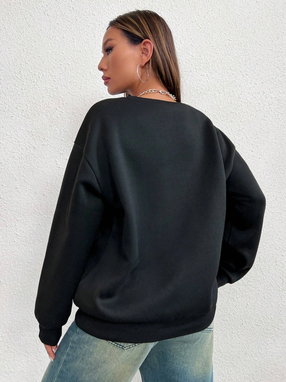 California Yourself Letter Printed Women Sweatshirt Harajuku Casual Hoody Fashion Loose Hoodie Warm Vintage Fleece Female Tops