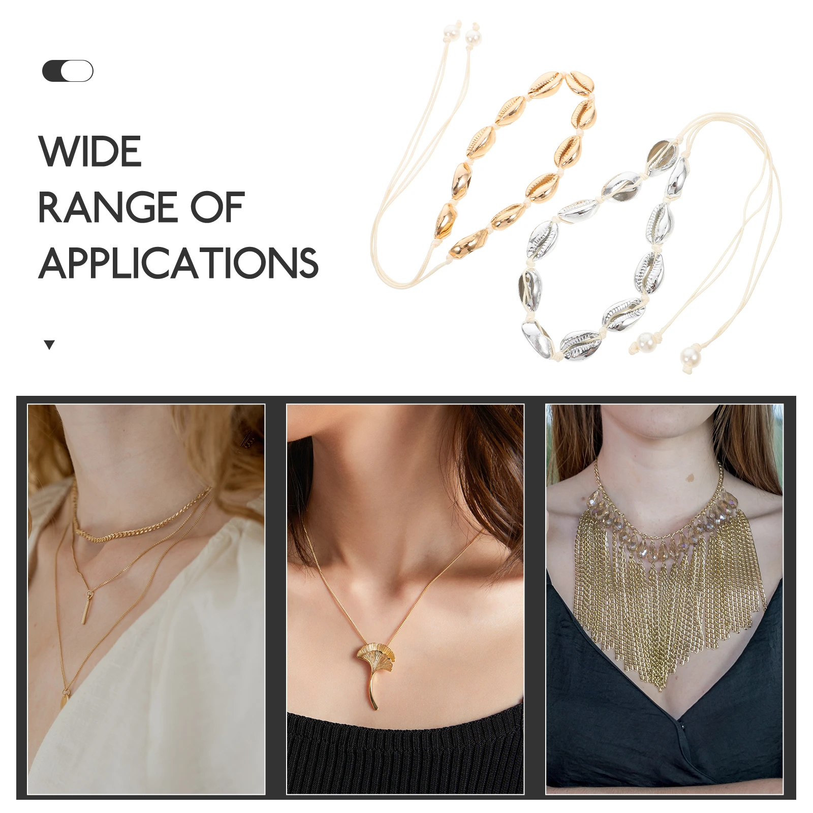 

Shell Necklace Adjustable Gold-plated Seashell Neckalce for Women Manual Choker Ocean