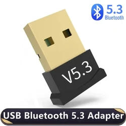 USB Bluetooth 5.3 Adapter Wireless Bluetooth 5.1 Dongle Adapter for PC Laptop Wireless Speaker Audio Receiver USB Transmitter