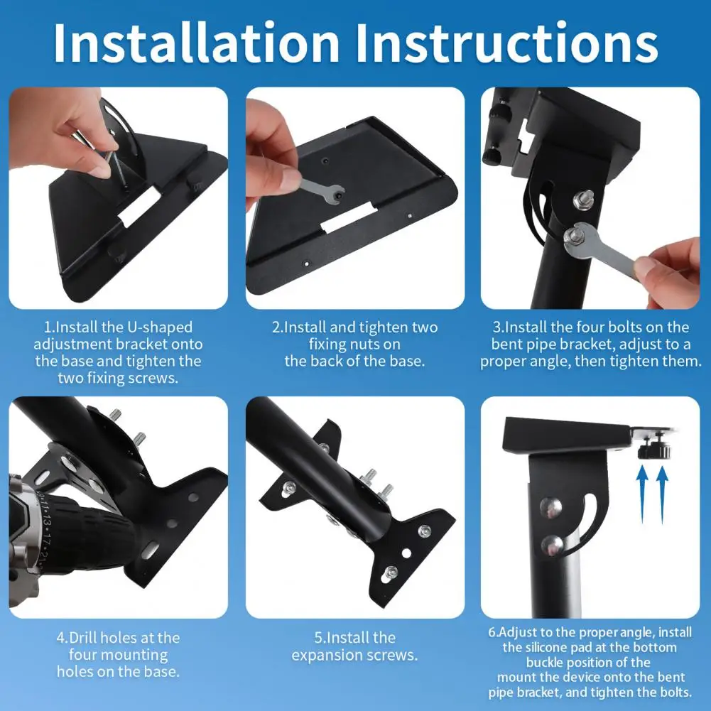 Adjustable Solar Panel Stand Terminal Plate Bracket for Roof Installation Weather-resistant Adjustable Angle Mount High-strength